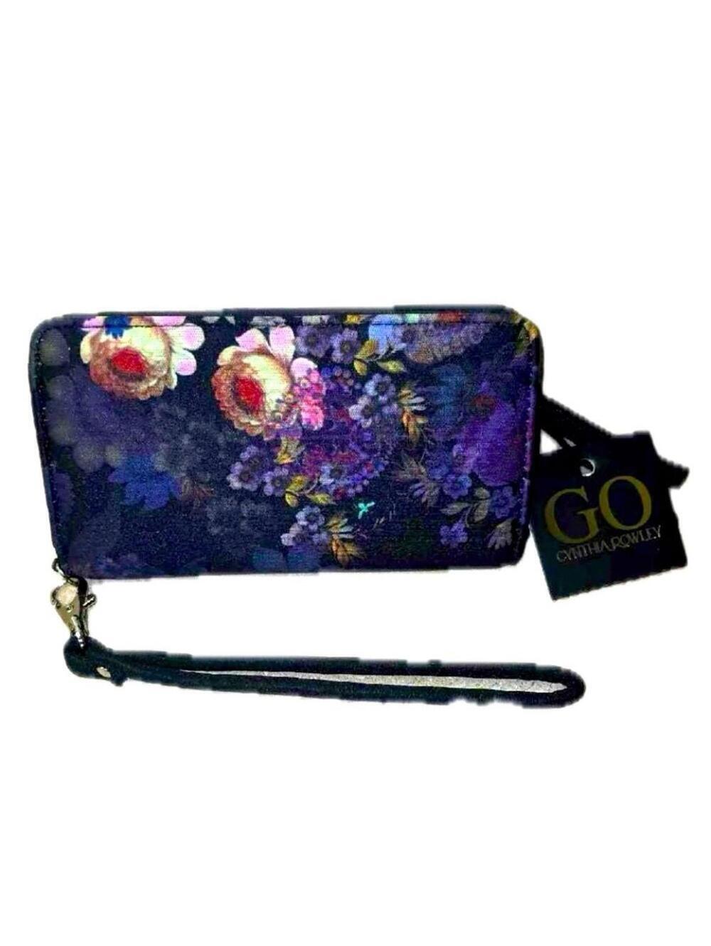 GO Cynthia Rowley Purple and Black Cosmic Clutch, Phone Case & Card Holder, NWT - Picture 3 of 3